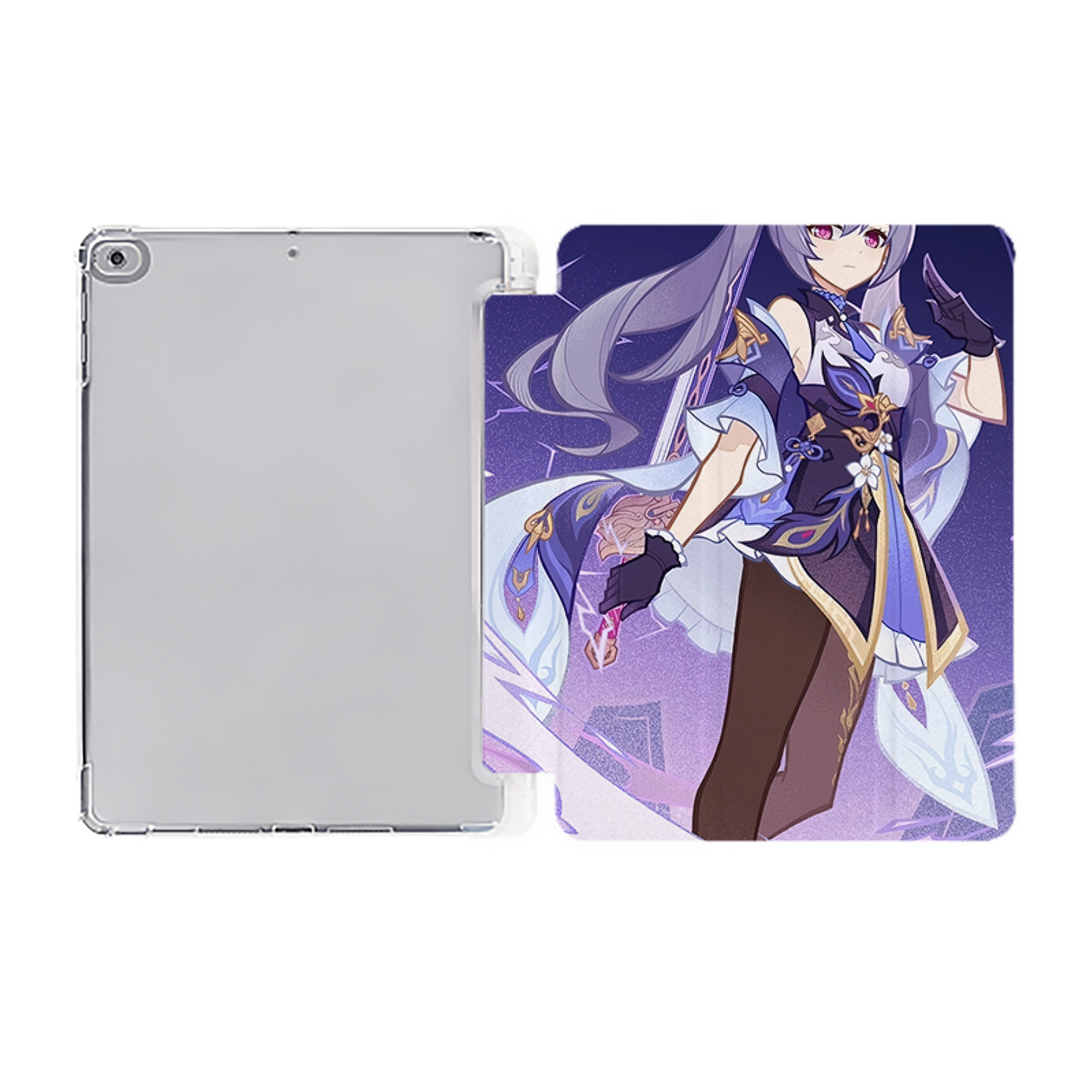 げんし神 genshin IPad ケース ペン収納付き 三つ折りスタンド PUレザー×シリコン 対応機種9.5/10.5/10.9インチ